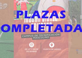 CAMPUS NAVIDAD MASCULINO: PLAZAS AGOTADAS